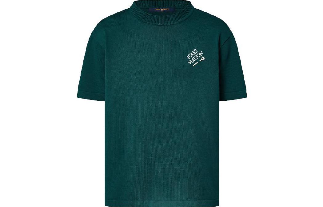 Louis Vuitton  Green Monogram Logo Crewneck Casual T-Shirt. 1AF674 圖 2