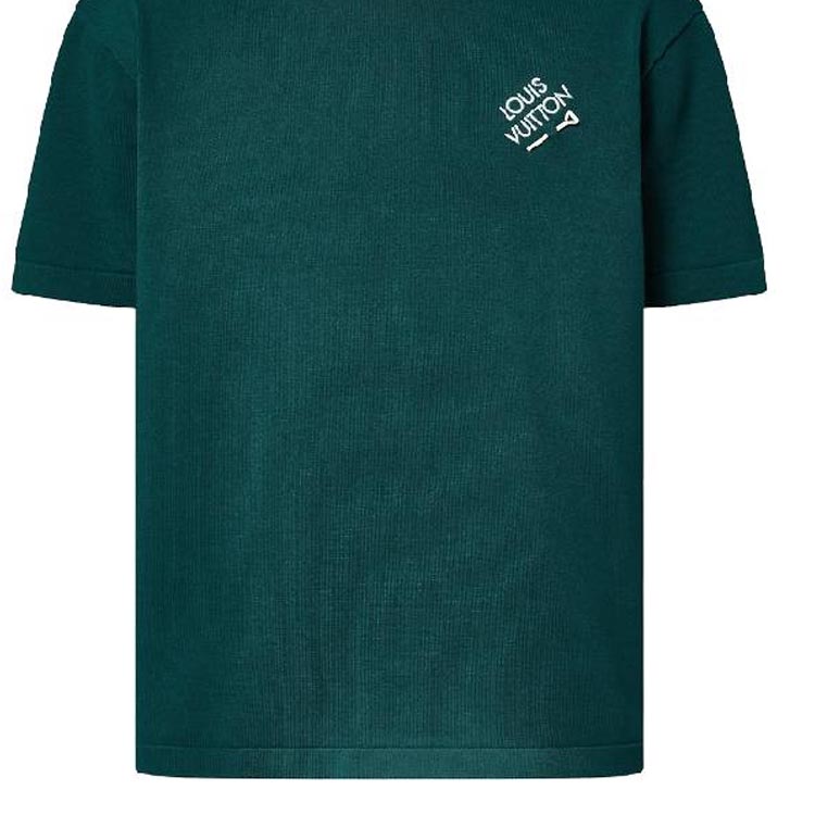 Louis Vuitton  Green Monogram Logo Crewneck Casual T-Shirt. 1AF674 圖 7
