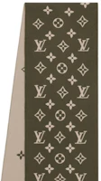 Shop 路易威登 綠色流蘇羊毛圍巾 M92783