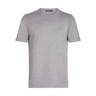 LOUIS VUITTON Grey Cotton Crewneck Fitted Short Sleeve T-Shirt. 1A1SBE
