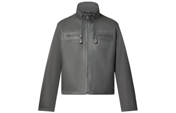 LOUIS VUITTON  Grey Embroidered Zip-Up High-Neck Jacket 1AA4K7 圖 2