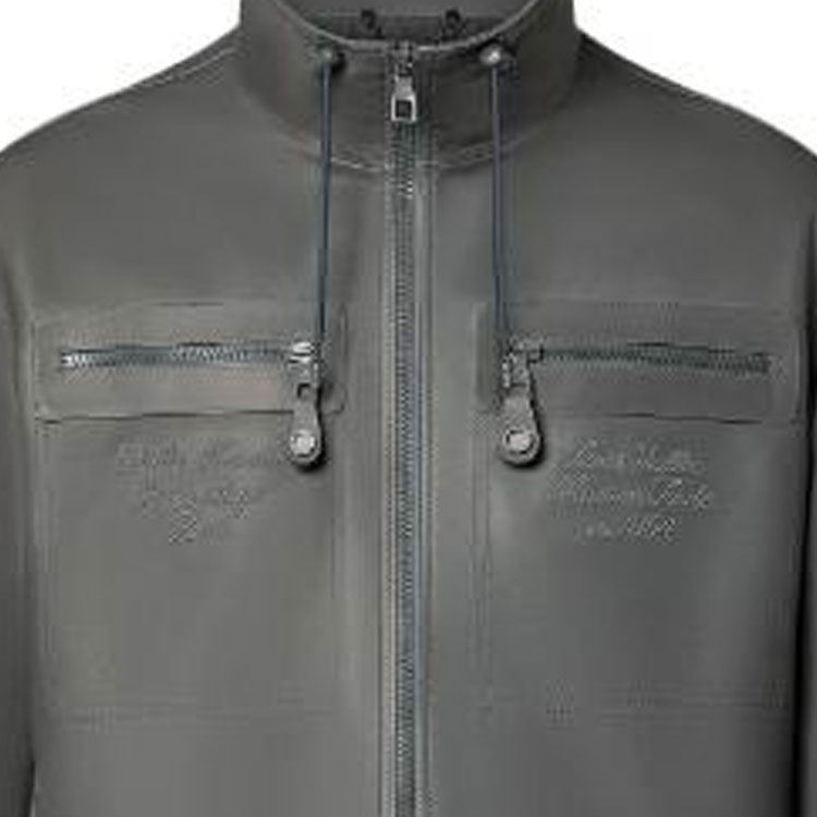 LOUIS VUITTON  Grey Embroidered Zip-Up High-Neck Jacket 1AA4K7 圖 7