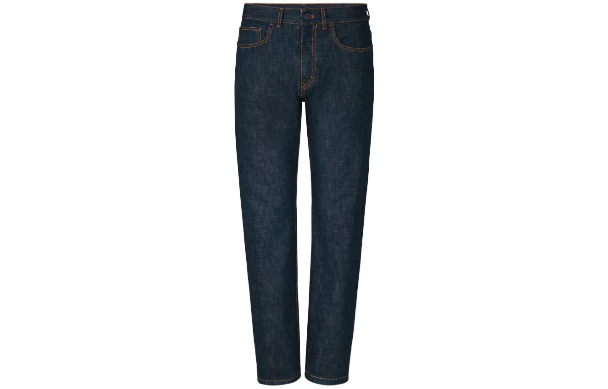 LOUIS VUITTON  High-Waisted Solid Straight-Leg Jeans Dark Blue 1A5VTE