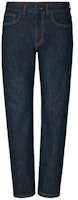 LOUIS VUITTON High-Waisted Solid Straight-Leg Jeans Dark Blue 1A5VTE LOUIS VUITTON High-Waisted Solid Straight-Leg Jeans Dark Blue 1A5VTE