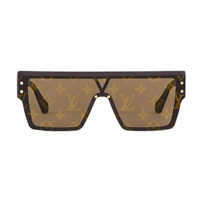 Louis Vuitton Irregular Frame Logo Print Sunglasses Z1671W