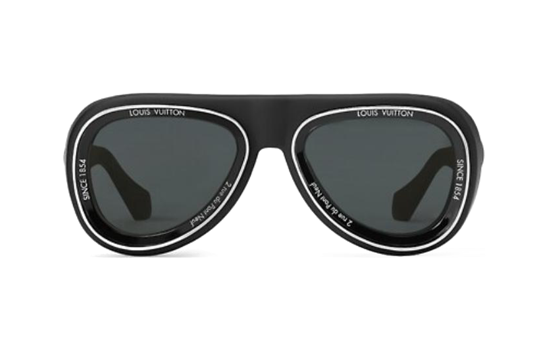 LOUIS VUITTON  Irregular Shape Sunglasses Black with Logo Detail. Z2445U 圖 4