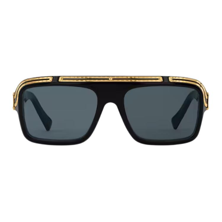 Louis Vuitton  Irregular Shaped Logo Design Sunglasses Black Z2880U