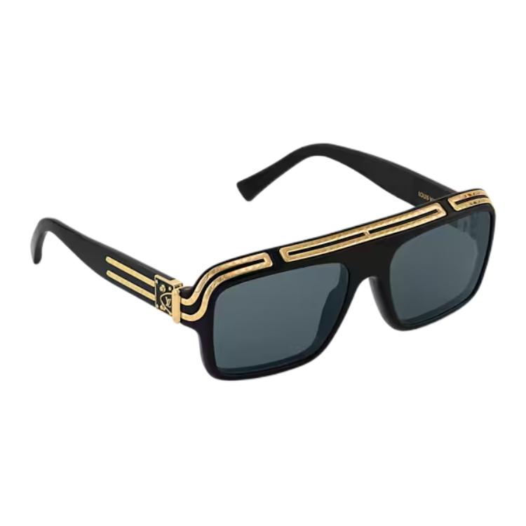 Lookbook ルイ・ヴィトン イレギュラー ロゴデザイン サングラス ブラック Z2880U