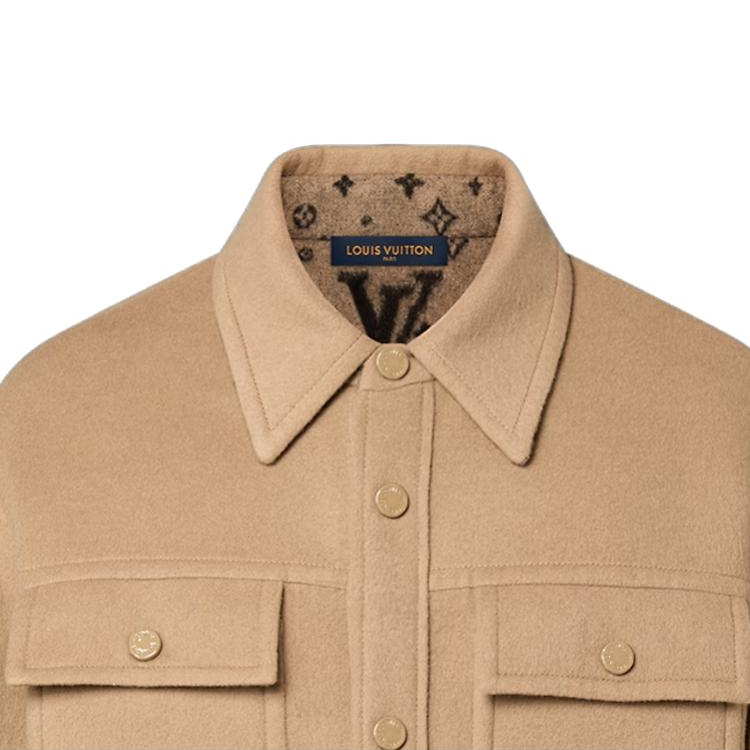 LOUIS VUITTON  Khaki Button Pocket Collar Jacket 1AFA42 圖 5