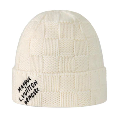 Louis Vuitton Knit Logo Cashmere Beanie Off-White. m92738