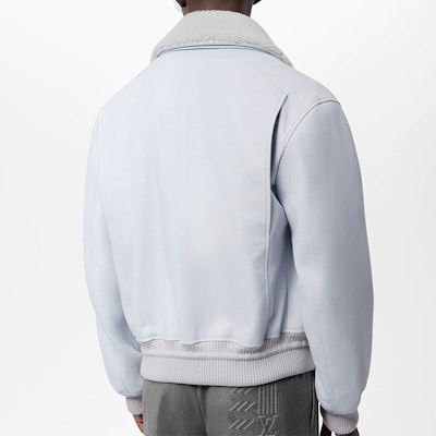 LOUIS VUITTON Leather Aviator Jacket Grey 1AA7EU Details for LOUIS VUITTON Leather Aviator Jacket Grey 1AA7EU