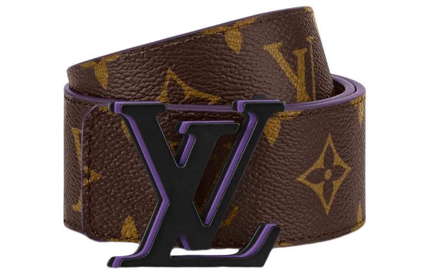 Louis Vuitton  Leather Belt Monogram Print Classic Buckle 4cm Width M0575T