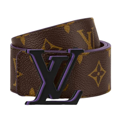 Louis Vuitton Leather Belt Monogram Print Classic Buckle 4cm Width M0575T