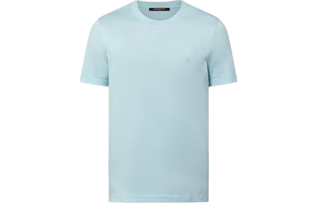 LOUIS VUITTON  Light Blue Slim Fit Crewneck Short Sleeve T-Shirt 1AFPSE 圖 2