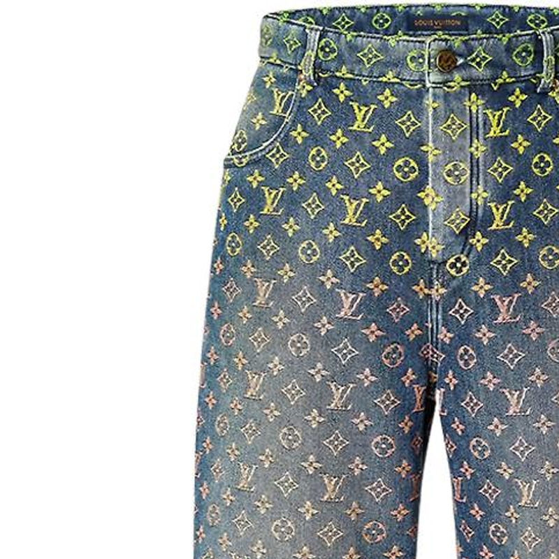 Details for 루이 비통 로고 자카드 지퍼 데님 반바지. 1AB928