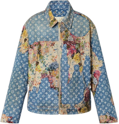 LOUIS VUITTON Jaket Denim Patchwork Logo Biru Lengan Panjang 1AAGQG Order LOUIS VUITTON Jaket Denim Patchwork Logo Biru Lengan Panjang 1AAGQG