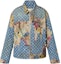 Order LOUIS VUITTON Jaket Denim Patchwork Logo Biru Lengan Panjang 1AAGQG