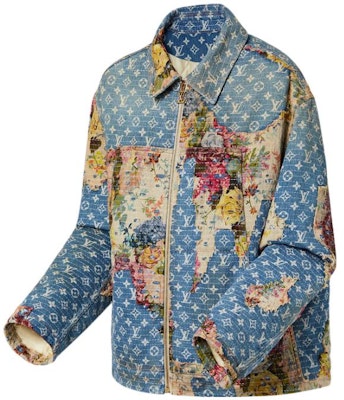 LOUIS VUITTON Jaket Denim Patchwork Logo Biru Lengan Panjang 1AAGQG Shop LOUIS VUITTON Jaket Denim Patchwork Logo Biru Lengan Panjang 1AAGQG