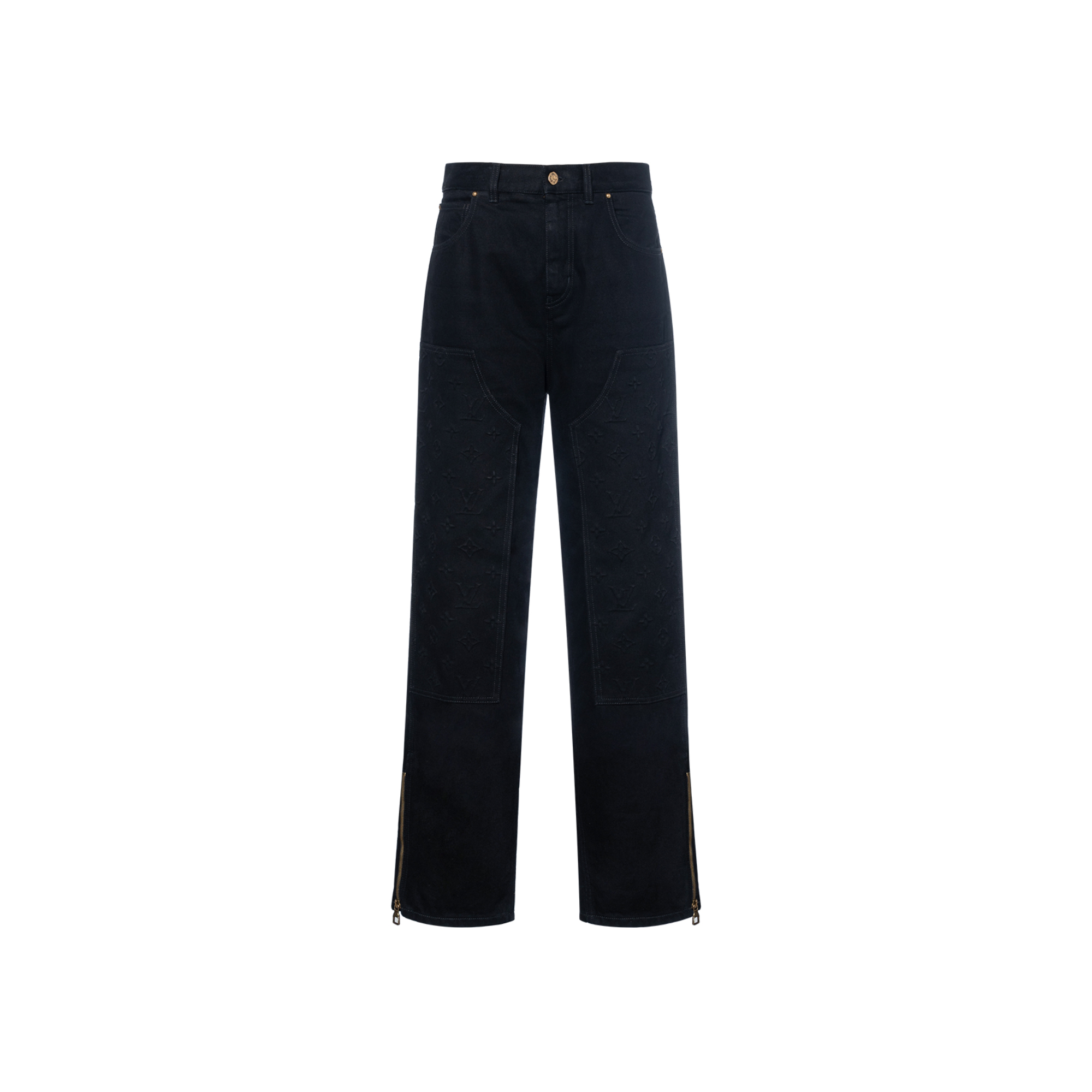 LOUIS VUITTON  Loose Fit Black Utility Straight-Leg Jeans 1AA522