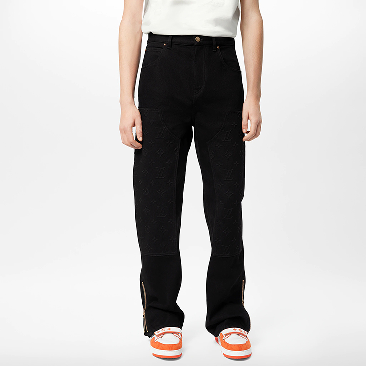 LOUIS VUITTON  Loose Fit Black Utility Straight-Leg Jeans 1AA522 圖 6