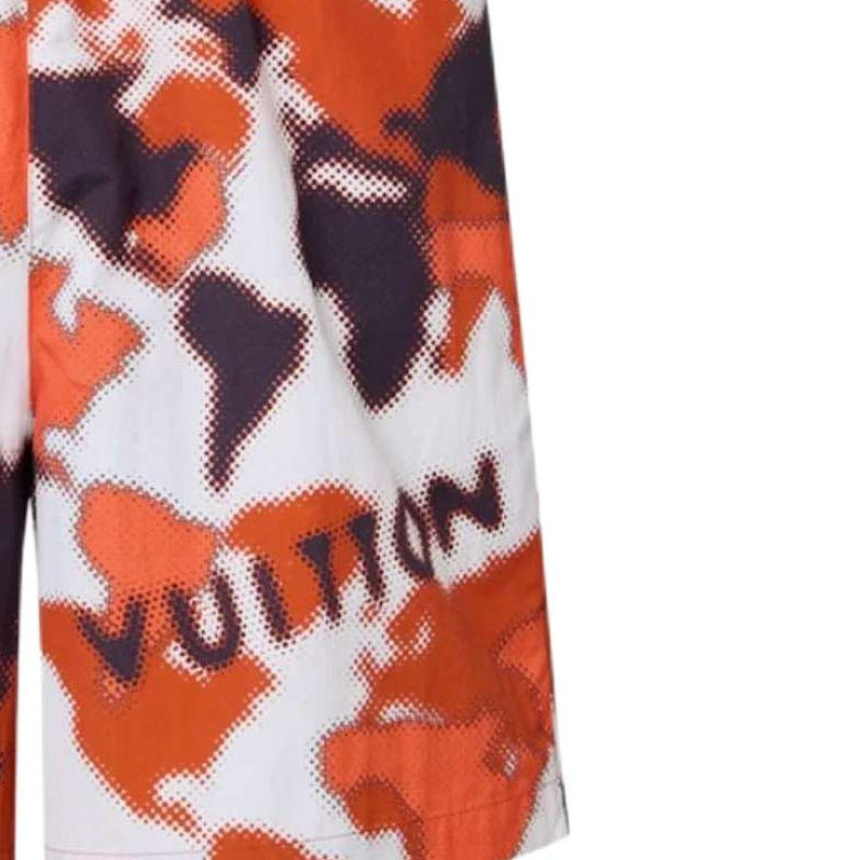 Details for Louis Vuitton Pantalones Cortos Rectos Monograma Naranja Camo 1AFAY6