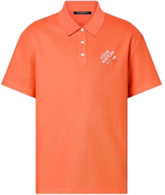 LOUIS VUITTON Kemeja Polo Slim-Fit Oren dengan Kolar Berhuruf. 1AF690 Buy LOUIS VUITTON Kemeja Polo Slim-Fit Oren dengan Kolar Berhuruf. 1AF690