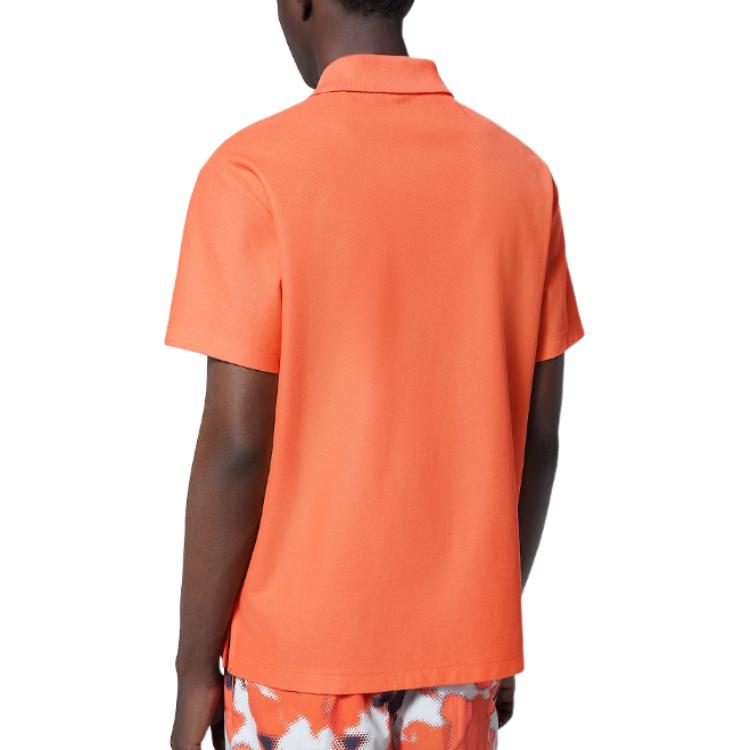 Purchase LOUIS VUITTON Kemeja Polo Slim-Fit Oren dengan Kolar Berhuruf. 1AF690