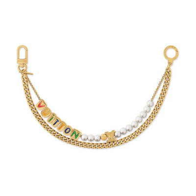 LOUIS VUITTON Original Design Gold Metal Chain Belt. M02434