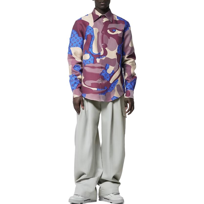 LOUIS VUITTON  Printed Cotton Fil Coupe Button-Up Overshirt Floral Design 1ABY4J 圖 3
