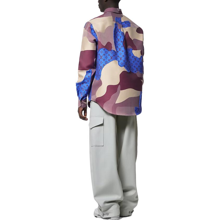 LOUIS VUITTON  Printed Cotton Fil Coupe Button-Up Overshirt Floral Design 1ABY4J 圖 4