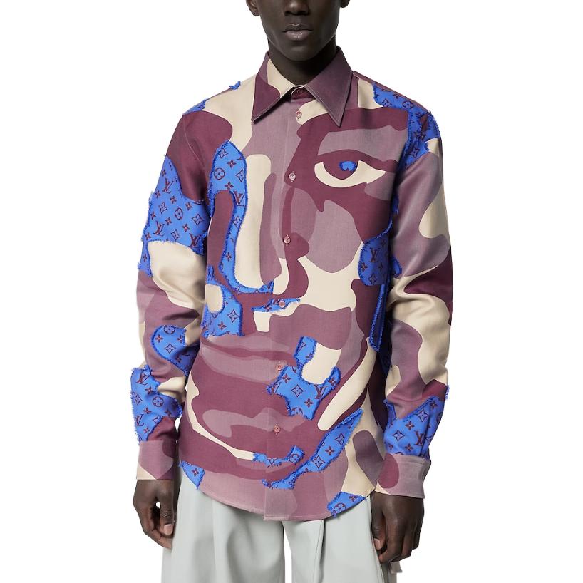 LOUIS VUITTON  Printed Cotton Fil Coupe Button-Up Overshirt Floral Design 1ABY4J 圖 5