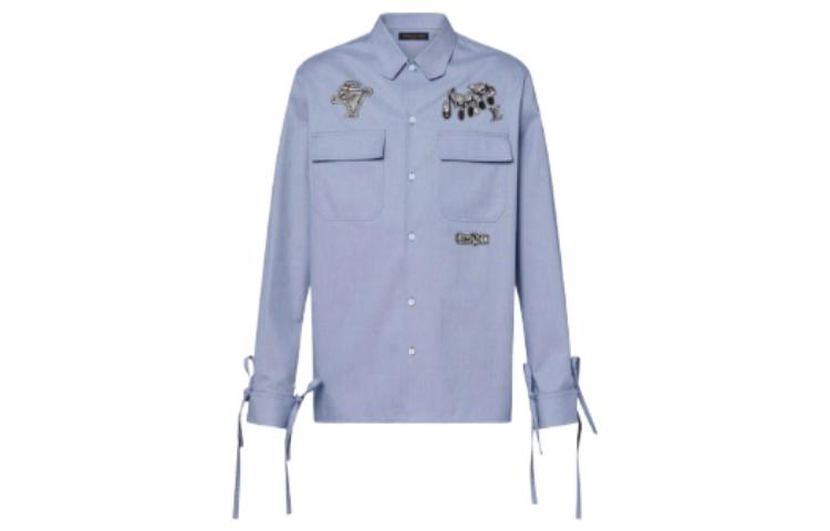 Order LOUIS VUITTON Baju Lengan Panjang Ungu dengan Cetakan Nota Muzik. 1AATK9