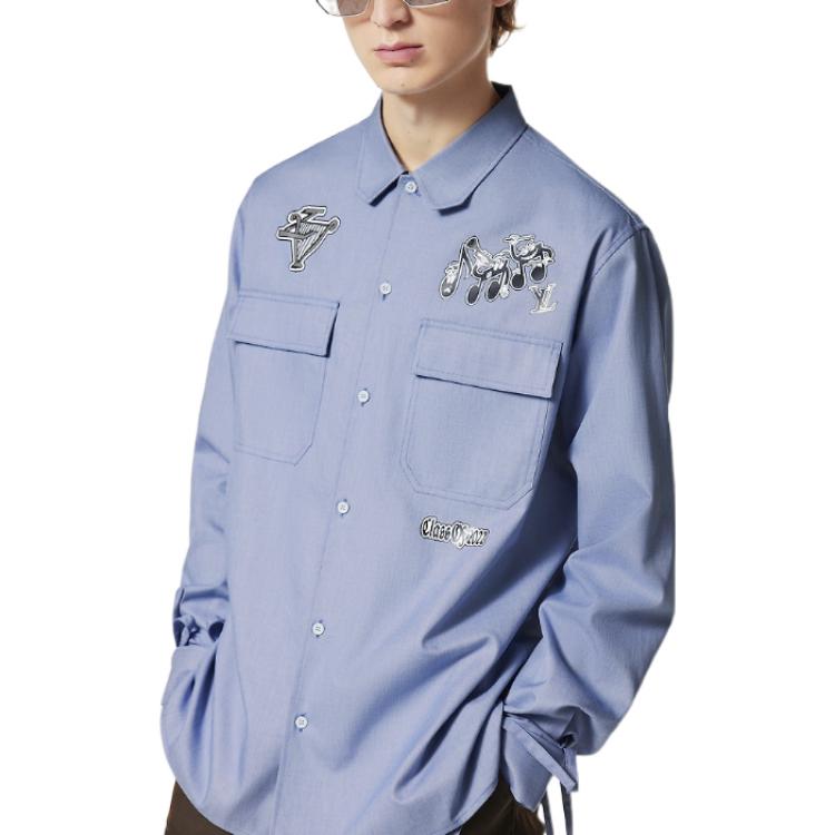 Details for LOUIS VUITTON Baju Lengan Panjang Ungu dengan Cetakan Nota Muzik. 1AATK9