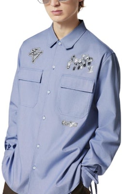 LOUIS VUITTON Baju Lengan Panjang Ungu dengan Cetakan Nota Muzik. 1AATK9 Details for LOUIS VUITTON Baju Lengan Panjang Ungu dengan Cetakan Nota Muzik. 1AATK9