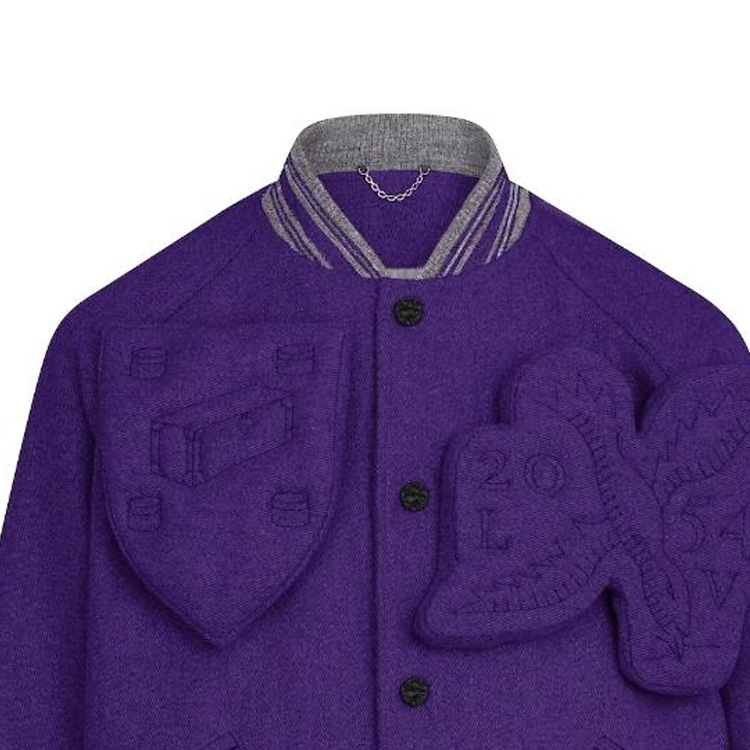 Louis Vuitton  Purple Striped Single-Breasted Baseball Jacket. 1A5Q84 圖 4