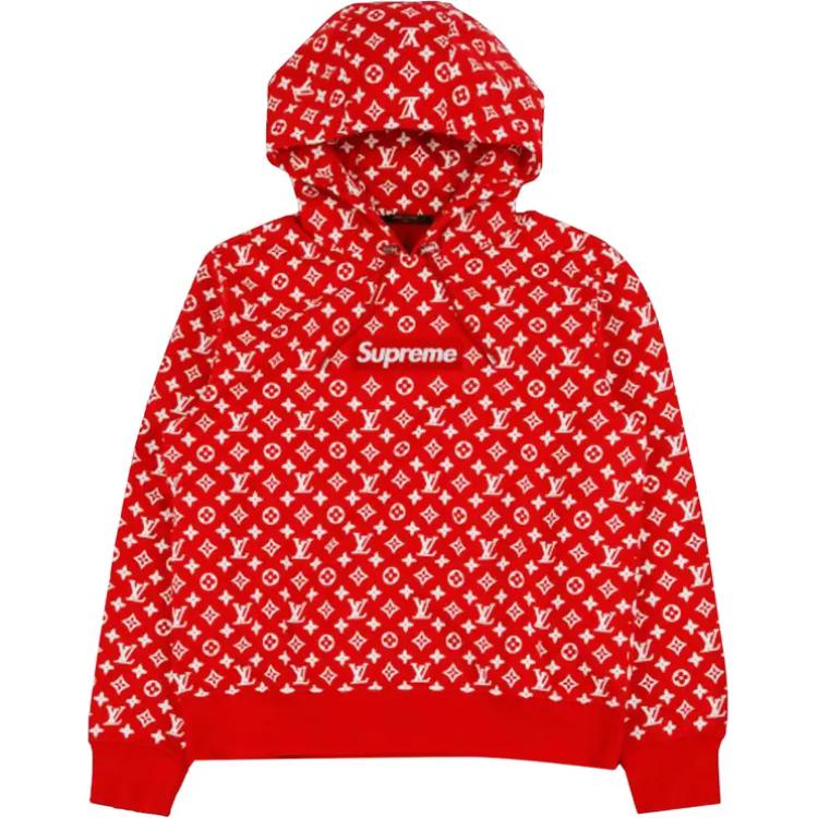 Louis Vuitton  Red Logo Printed Hoodie Long Sleeve 1A3FBT 圖 2