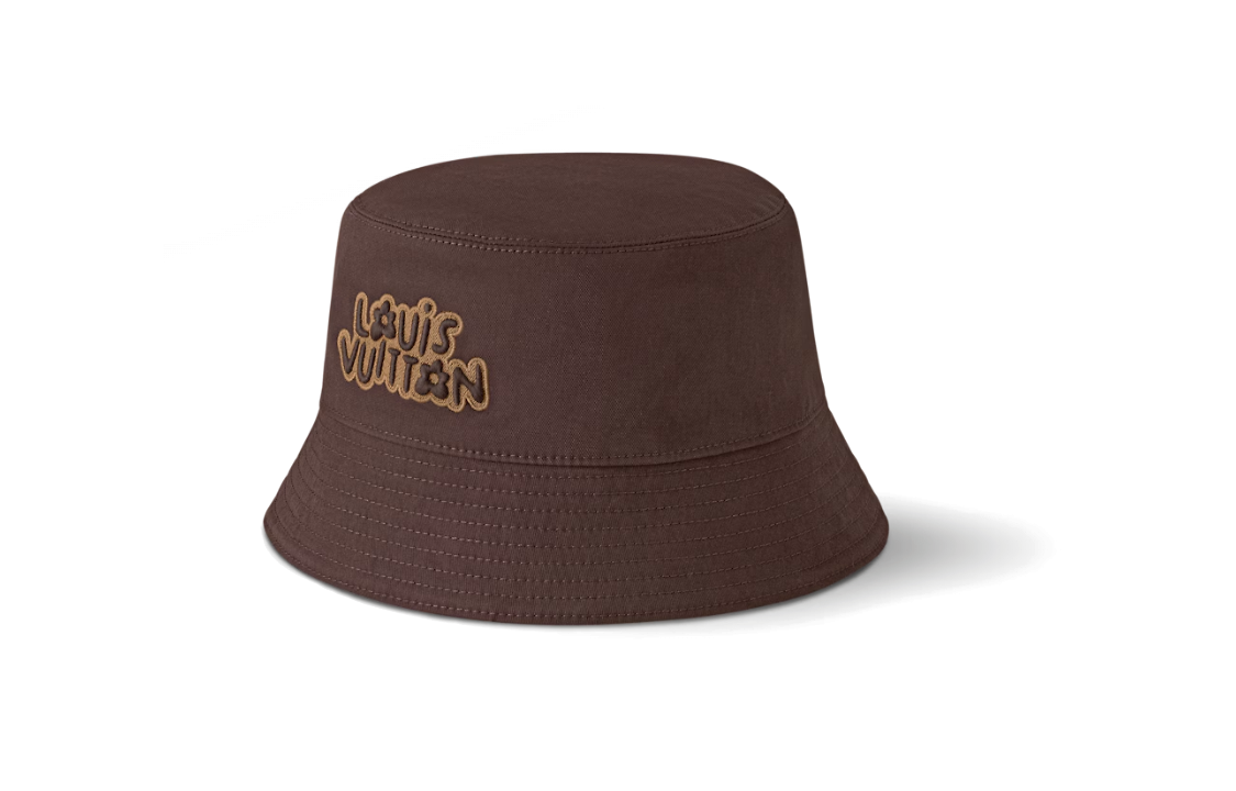 Lookbook Louis Vuitton Topi Bucket Reversible Katun Coklat. M7466M