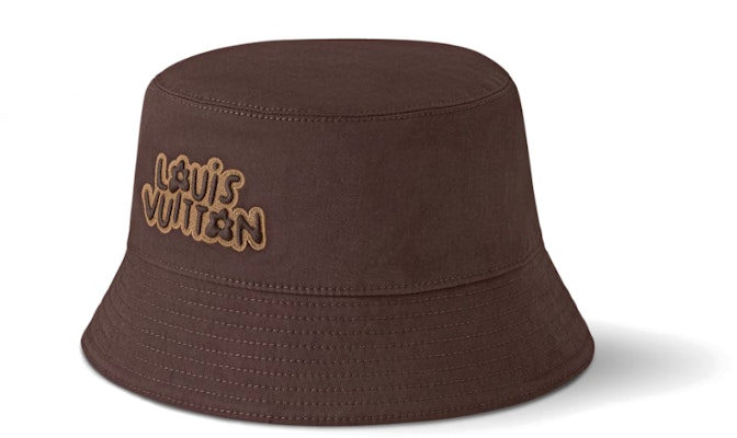Louis Vuitton Topi Bucket Reversible Katun Coklat. M7466M Lookbook Louis Vuitton Topi Bucket Reversible Katun Coklat. M7466M