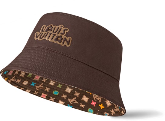 Louis Vuitton Topi Bucket Reversible Katun Coklat. M7466M Details for Louis Vuitton Topi Bucket Reversible Katun Coklat. M7466M