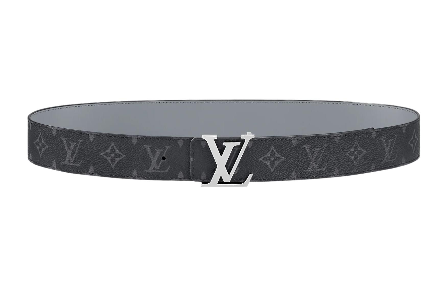 Order 路易威登可双面佩戴Monogram皮革腰带 黑色/灰色 4厘米宽 M0535