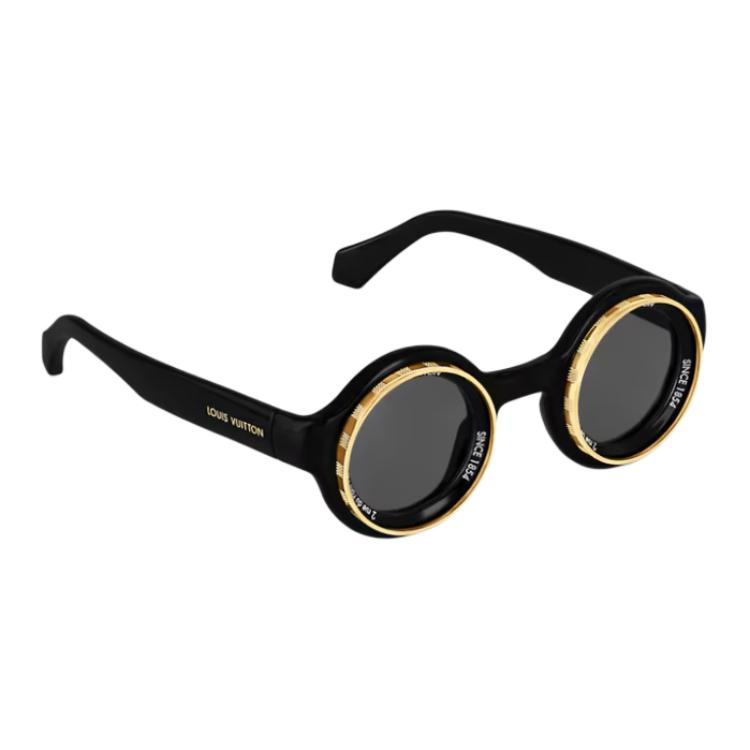 Purchase ルイヴィトン ラウンドブラックメタルアセテートサングラス 早春25コレクション Z2598U