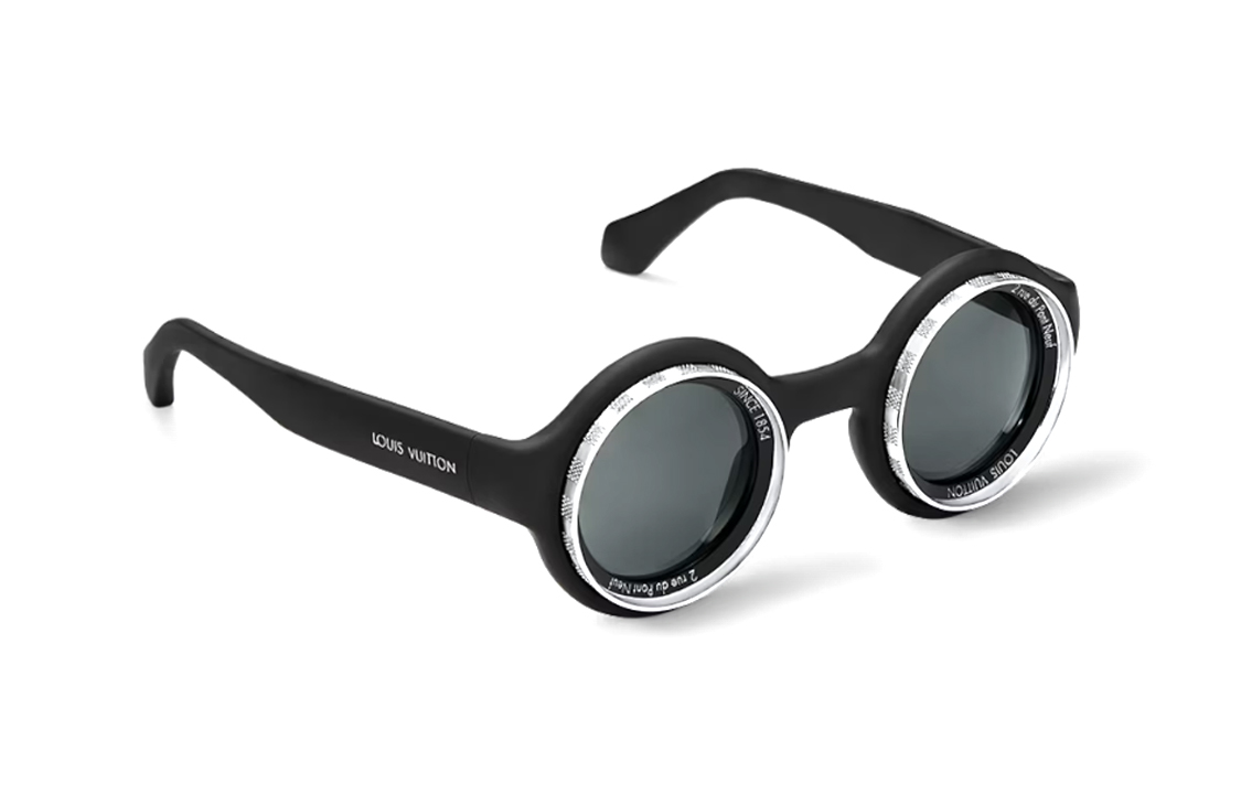 LOUIS VUITTON  Round Sunglasses Black with Logo Details Plastic Rubber. Z2386U 圖 5