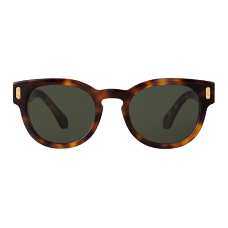 LOUIS VUITTON  Round Tortoiseshell Full-Rim Sunglasses Acetate Metal Design M2756U