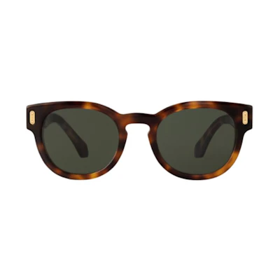 LOUIS VUITTON Round Tortoiseshell Full-Rim Sunglasses Acetate Metal Design M2756U