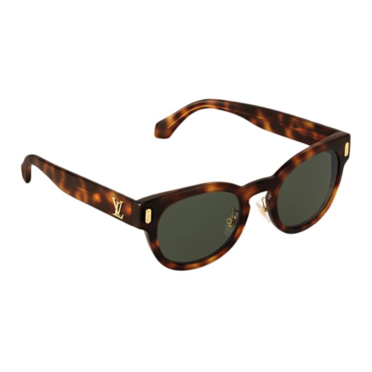 LOUIS VUITTON  Round Tortoiseshell Full-Rim Sunglasses Acetate Metal Design M2756U 圖 3