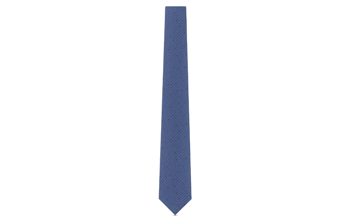 Louis Vuitton  Silk Tie with Decorative Details - Blue. M78007 圖 2