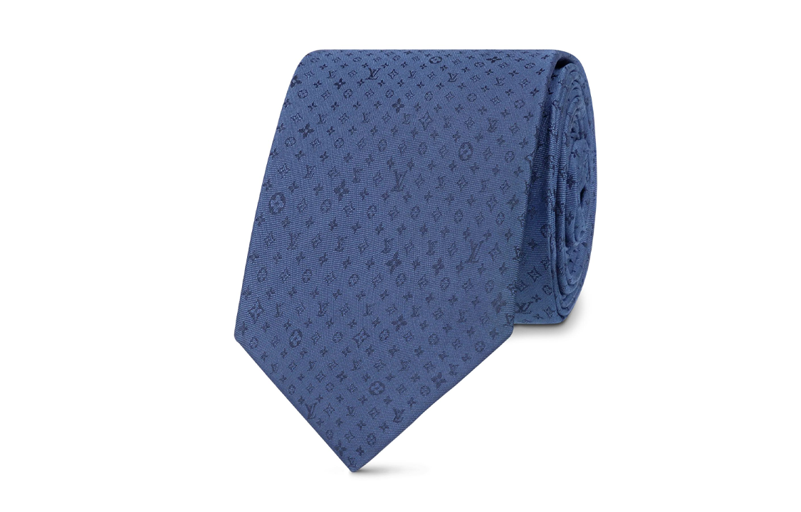 Louis Vuitton  Silk Tie with Decorative Details - Blue. M78007 圖 3