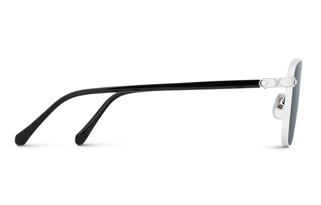 Louis Vuitton  Silver Alloy Aviator Sunglasses with Side Logo Engraving Z1942U 圖 4