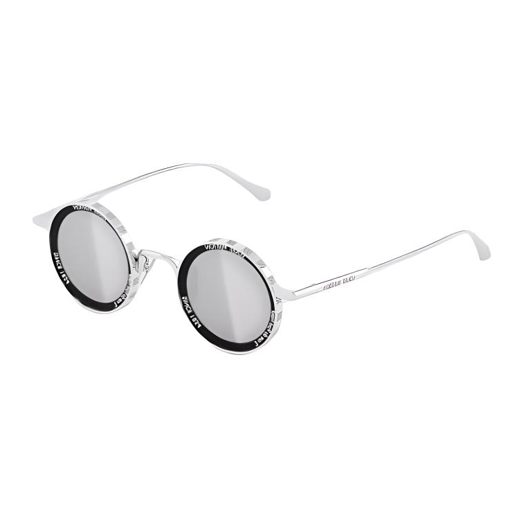 LOUIS VUITTON  Silver Round Metal Logo Sunglasses. 107917789