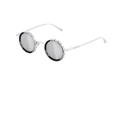 LOUIS VUITTON Silver Round Metal Logo Sunglasses. 107917789